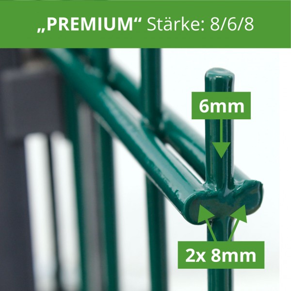 Doppelstabmatten | H:1830mm | B:2510mm | 8/6/8